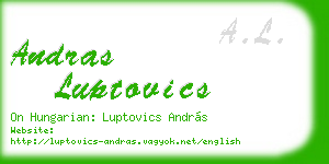 andras luptovics business card